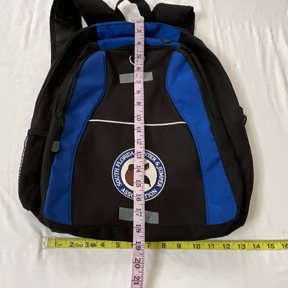 NWOT PORT & CO. Equestrian SFHJA Backpack Black Blue main image 6